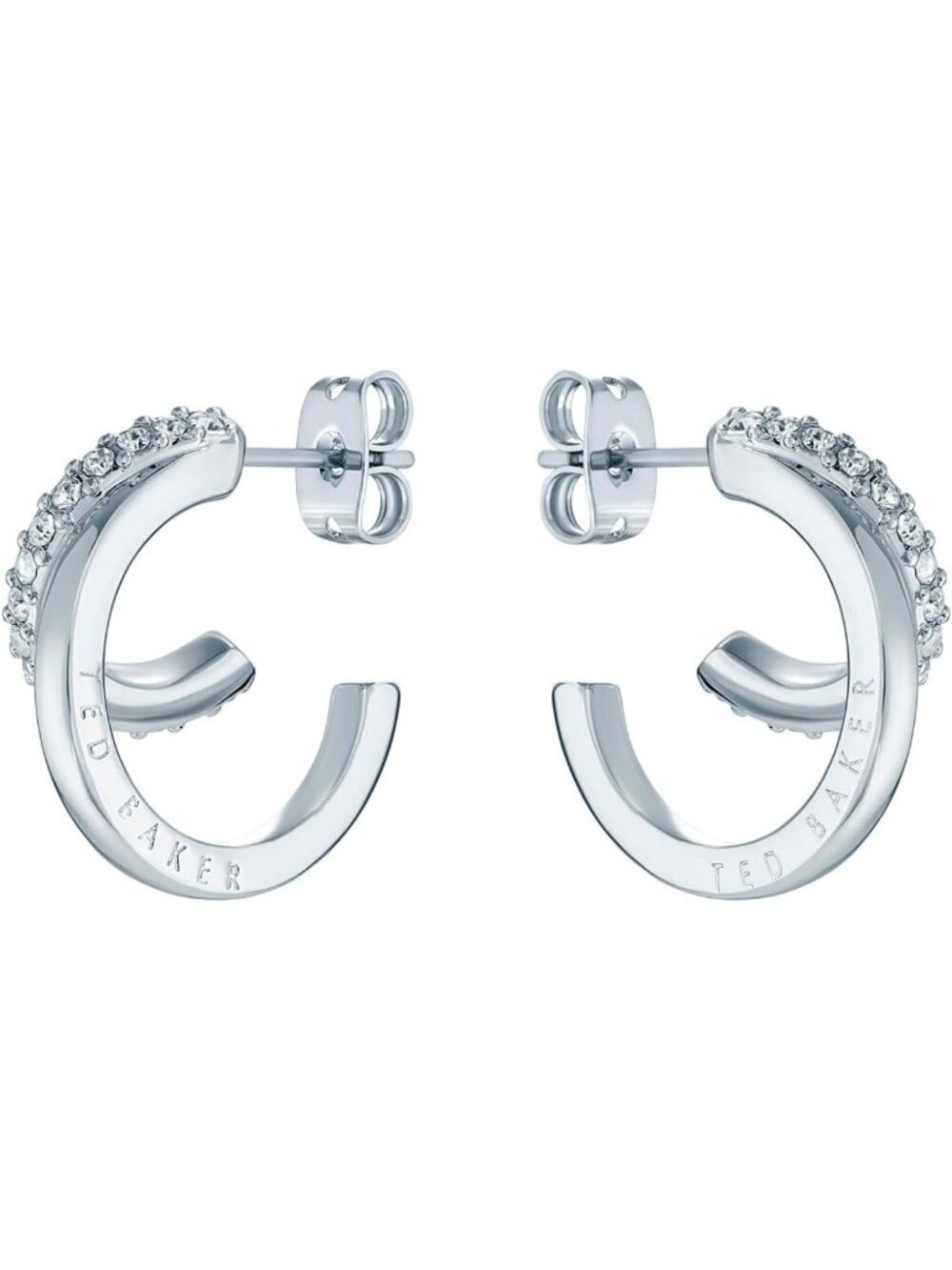 Elegant Double Hoop Crystal Earrings - Statement Jewelry for Any Occasion